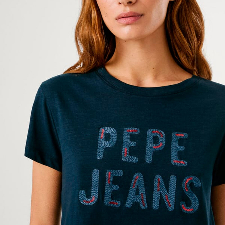 t-shirt-mit-pailletten-logo t-shirt-mit-pailletten-logo