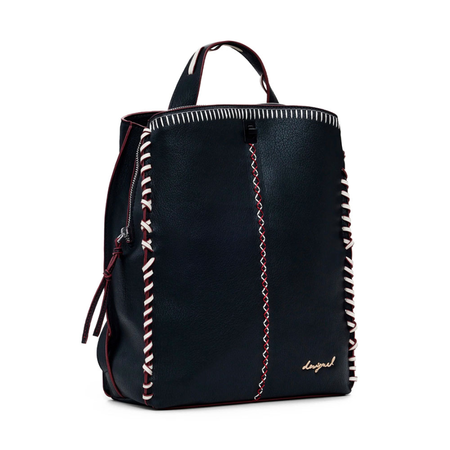 large-leather-effect-stitching-backpack large-leather-effect-stitching-backpack