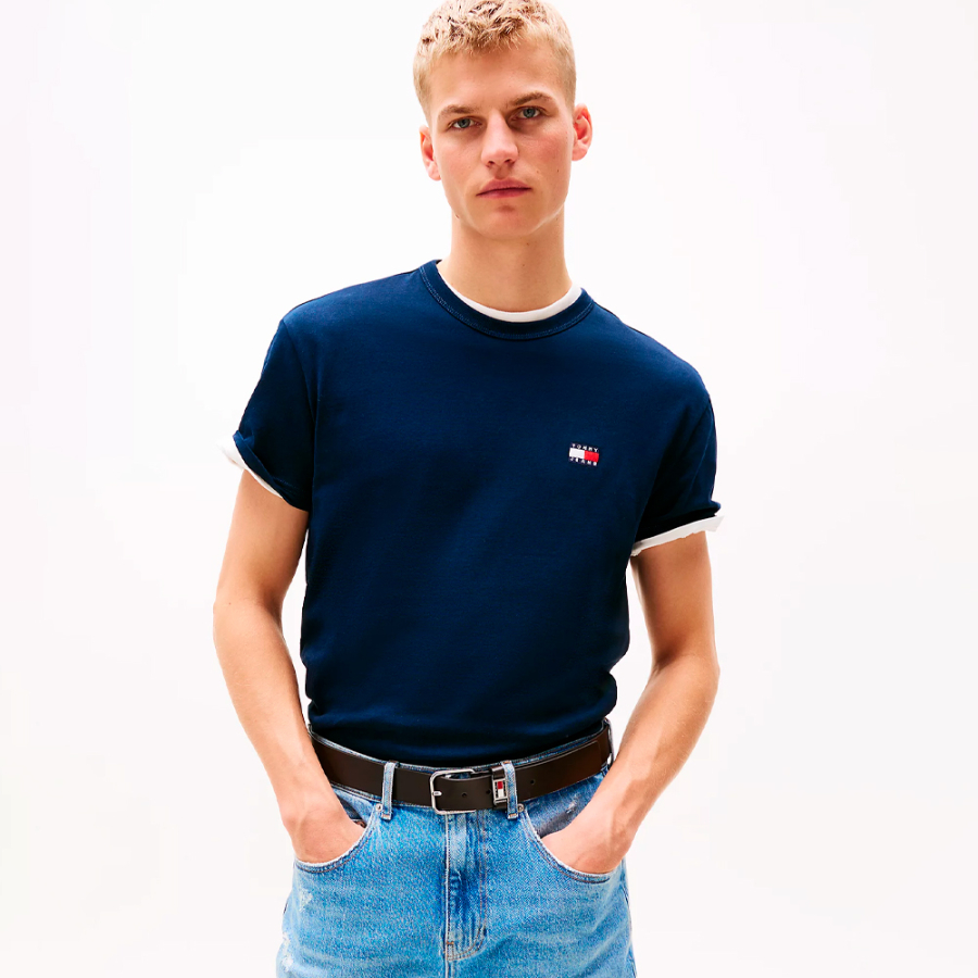 crew-neck-t-shirt-with-tonal-patch crew-neck-t-shirt-with-tonal-patch