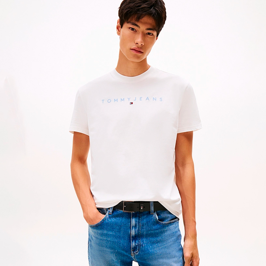 t-shirt-con-logo-lineare-ricamato t-shirt-con-logo-lineare-ricamato