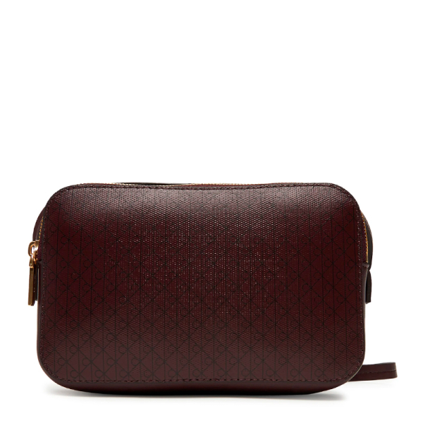 Calvin Klein Sac bandoulire avec logo monogramme sur toute la surface - U Grenat- Ref 77 €