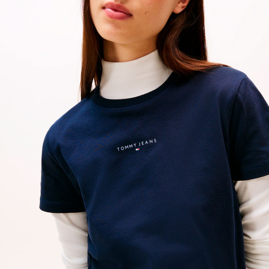 t-shirt-col-rond-avec-logo-lineaire t-shirt-col-rond-avec-logo-lineaire
