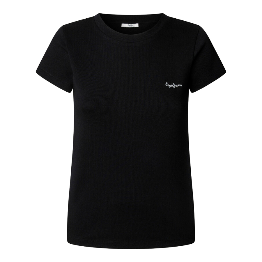 t-shirt-a-costine-con-logo-stampato t-shirt-a-costine-con-logo-stampato