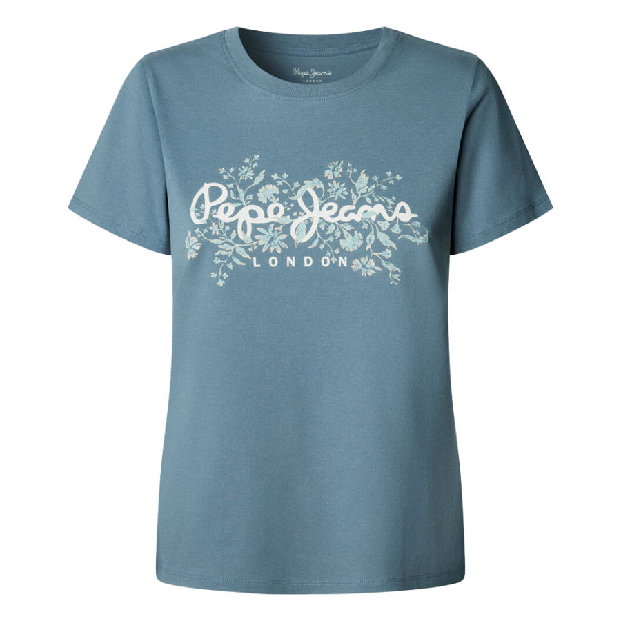 t-shirt-a-logo-imprime-floral t-shirt-a-logo-imprime-floral