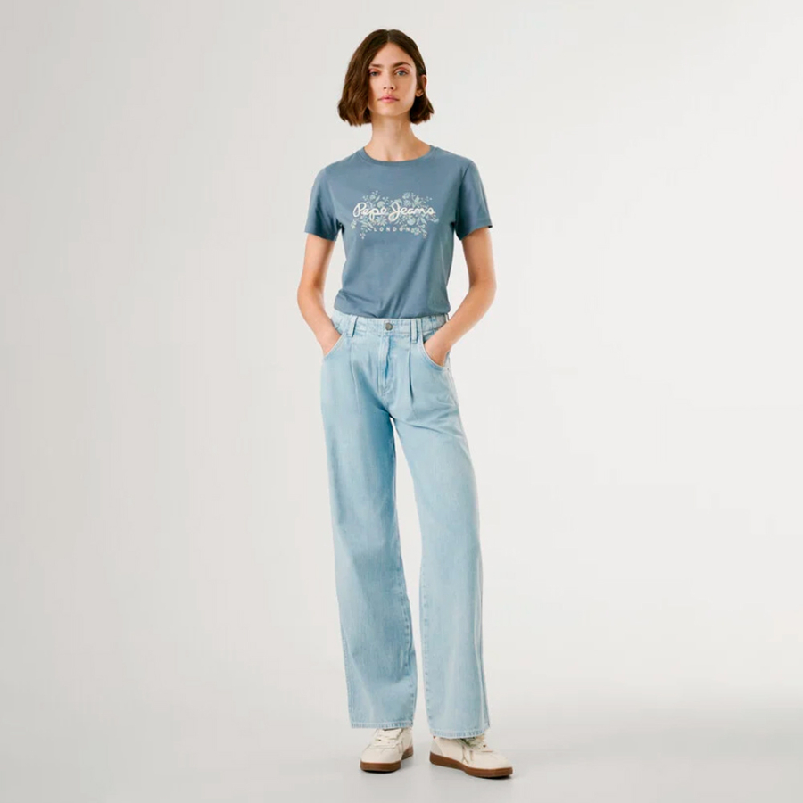 t-shirt-a-logo-imprime-floral t-shirt-a-logo-imprime-floral