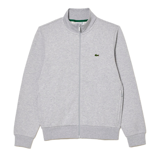 Lacoste Vestes en maille et pulls Gris - Sweat-shirt polaire zipp col montant - S - Ref 106 €