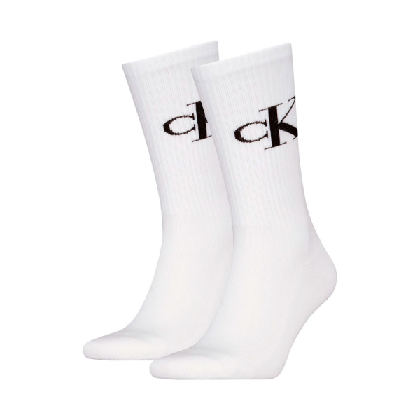 Calvin Klein Chaussettes Blanc - Lot de 2 chaussettes hautes - 3942 - Ref 10 €