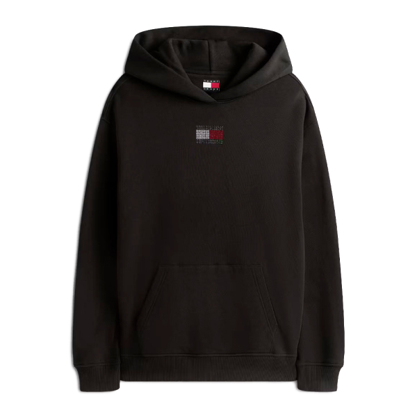 Tommy Hilfiger Vestes en maille et pulls Noir - Sweat capuche avec logo en strass - XS - Ref 91 €