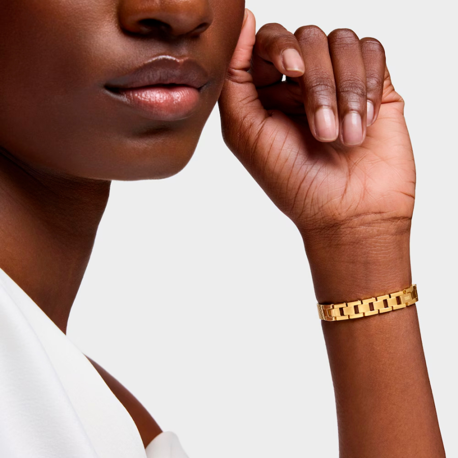 montre-analogique-icon-ovale-bracelet-en-acier-dore