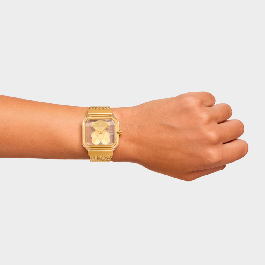 d-bear-party-analog-watch-with-gold-steel-bracelet