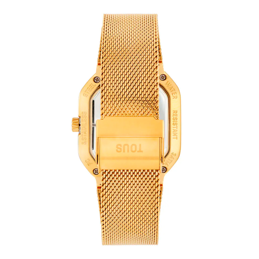 montre-analogique-d-bear-party-avec-bracelet-en-acier-dore