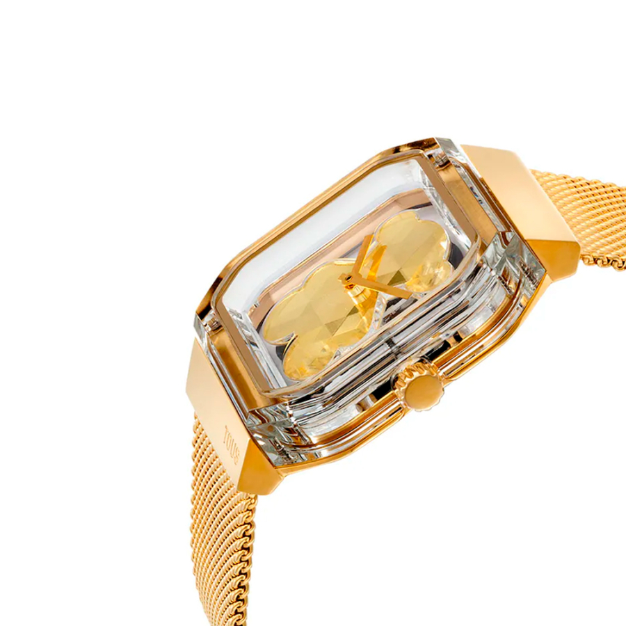 d-bear-party-analog-uhr-mit-goldstahlarmband d-bear-party-analog-uhr-mit-goldstahlarmband