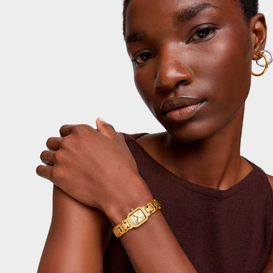 relogio-analogico-icon-time-com-pulseira-de-aco-dourado