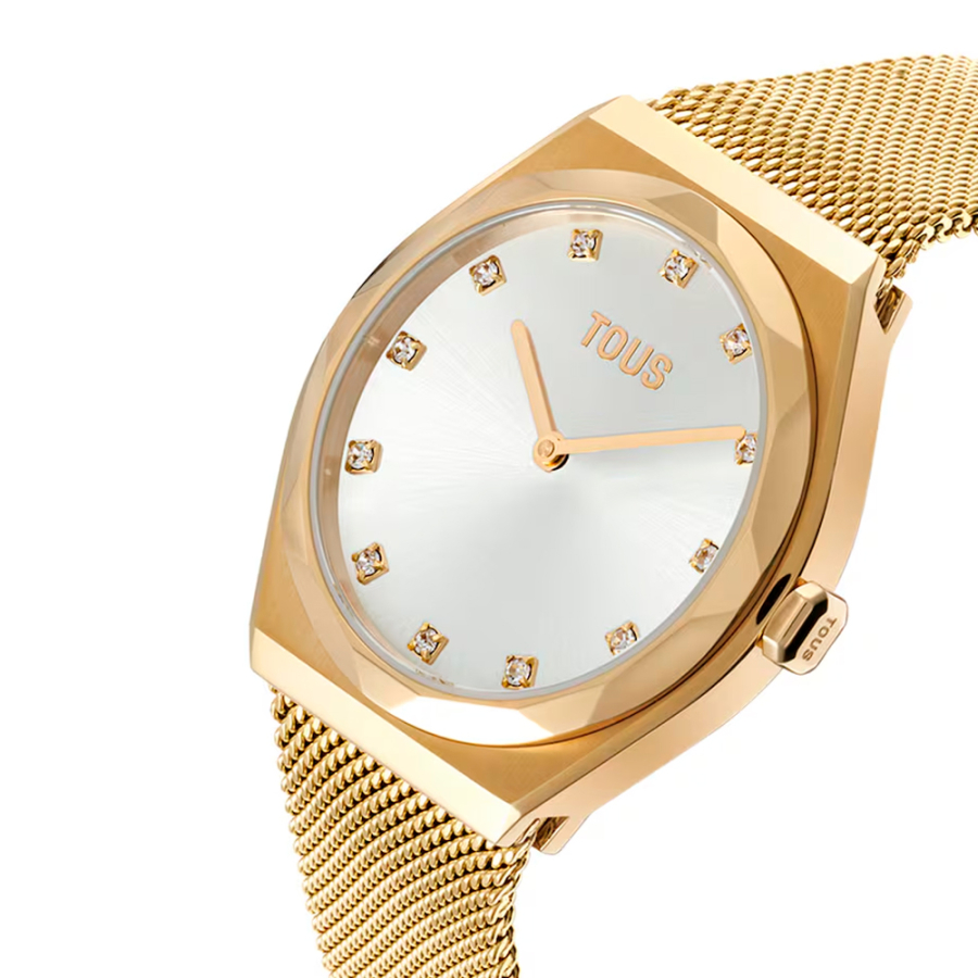 reloj-analogico-con-brazalete-de-acero-dorado-karat-round-mesh reloj-analogico-con-brazalete-de-acero-dorado-karat-round-mesh