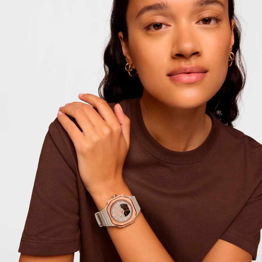 montre-bet-en-acier-dore-rose-analogique-numerique-avec-bracelet-en-nylon-taupe montre-bet-en-acier-dore-rose-analogique-numerique-avec-bracelet-en-nylon-taupe