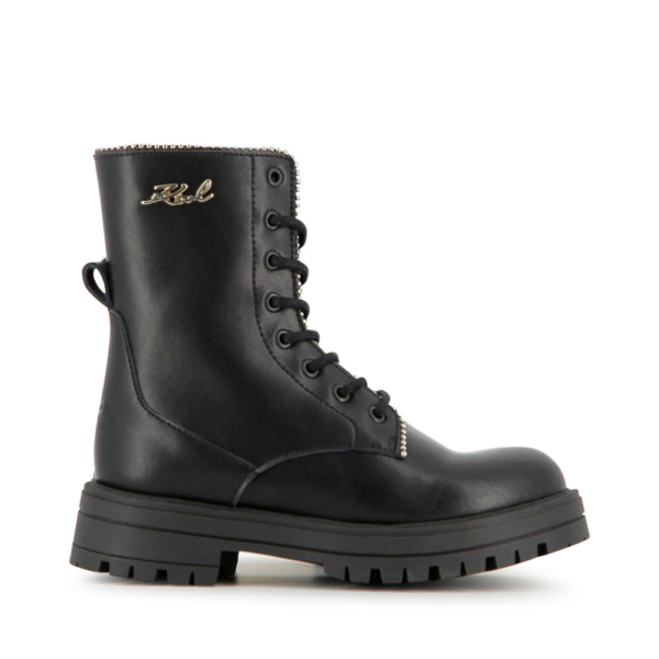 Karl Lagerfeld Bottes lacets pour enfants - 36 Noir- Ref 110 €