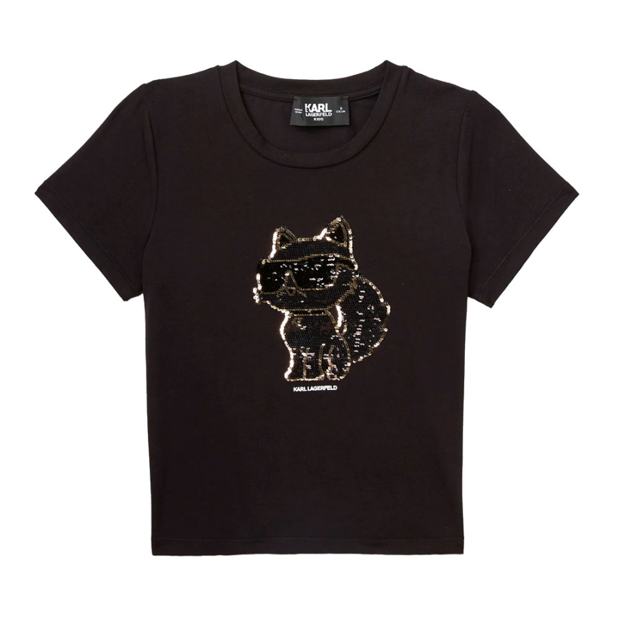 camiseta-choupette-ikon-con-lentejuelas-kids