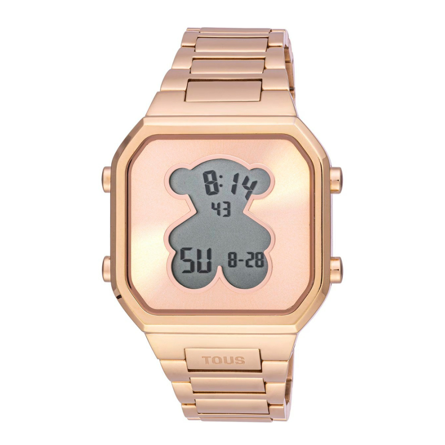 d-bear-digitaluhr-in-rosegold-stahl d-bear-digitaluhr-in-rosegold-stahl