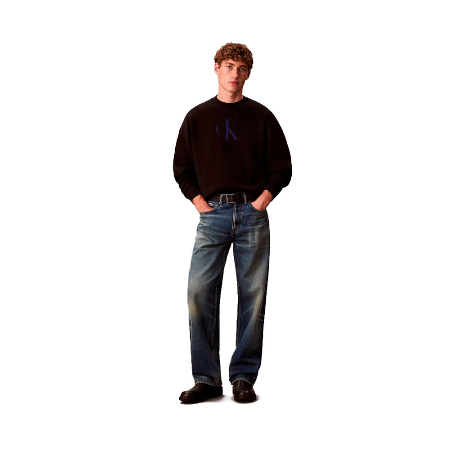 loose-fitting-cotton-blend-jumper-with-monogram-logo loose-fitting-cotton-blend-jumper-with-monogram-logo