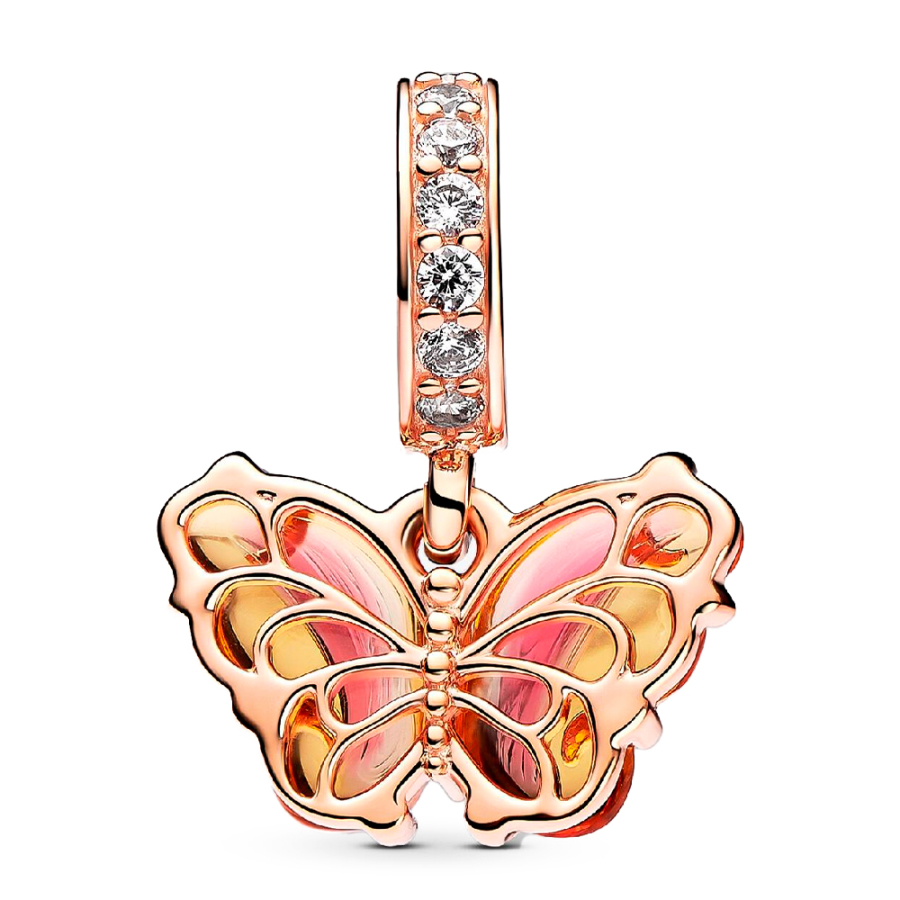 pink-and-yellow-murano-glass-butterfly-pendant-charm-782698c01 pink-and-yellow-murano-glass-butterfly-pendant-charm-782698c01