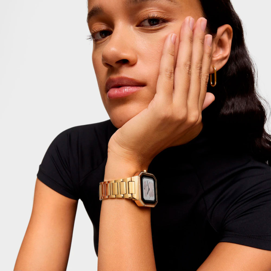 b-connect-smartwatch-mit-goldfarbenem-stahlarmband-und-zirkonia