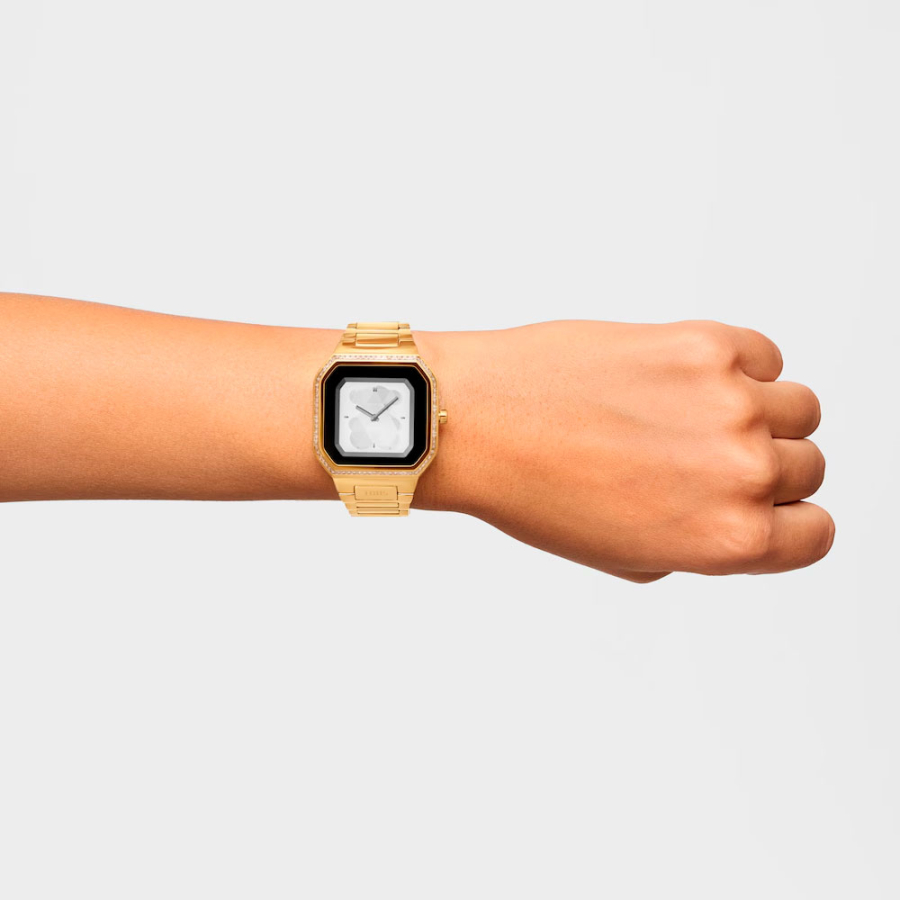 smartwatch-b-connect-con-bracciale-in-acciaio-dorato-e-zirconi-cubici