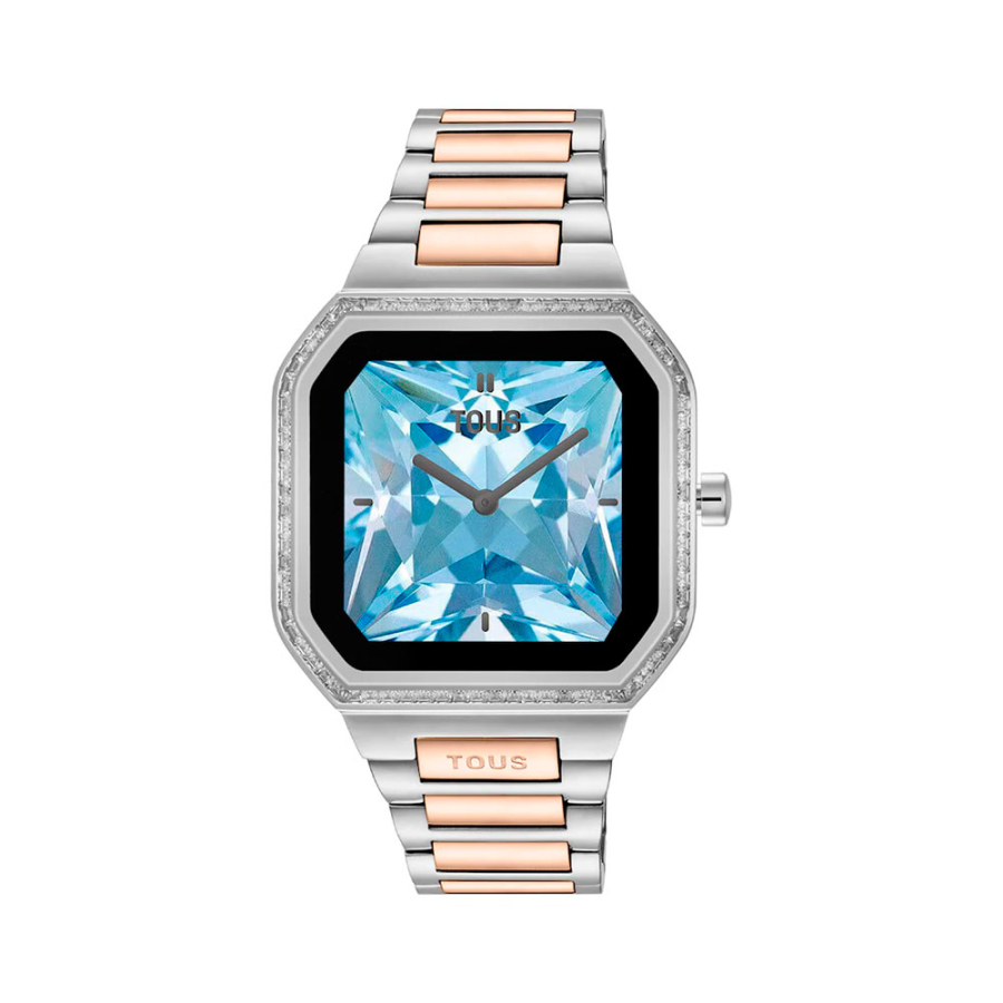montre-connectee-b-connect-avec-bracelet-en-acier-acier-or-rose-et-zircone-cubique