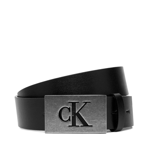 Calvin Klein Ceinture plaque lisse - 105 Noir- Ref 49 €