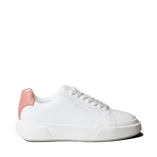 Calvin Klein Baskets - Avenue en cuir lisse avec logo - 41 Blanc- Ref 91 €
