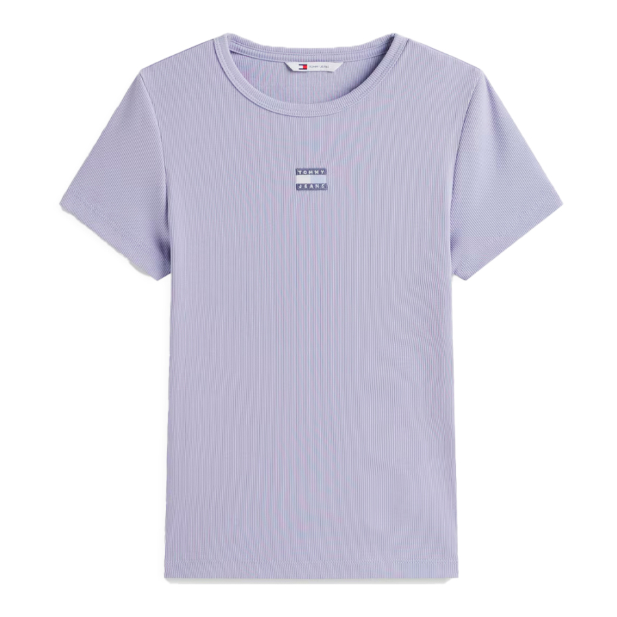 schmal-geschnittenes-rippstrick-t-shirt-mit-aufnaher