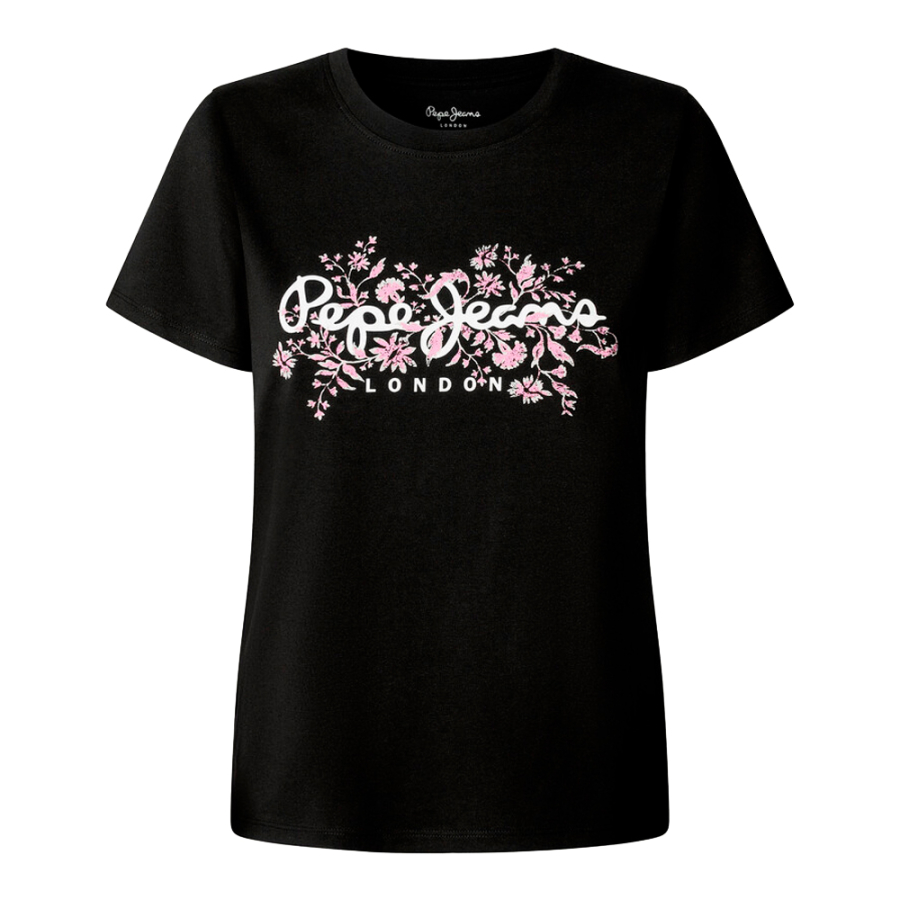 camiseta-com-estampa-floral-e-logo camiseta-com-estampa-floral-e-logo