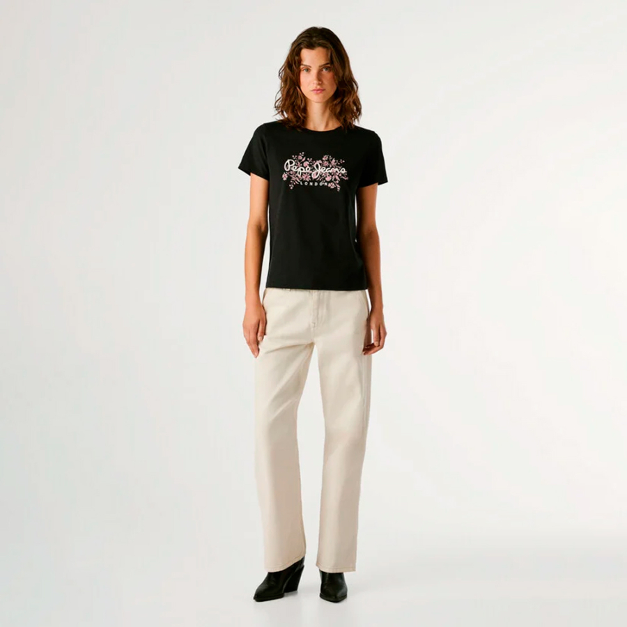 t-shirt-mit-bedrucktem-blumenlogo