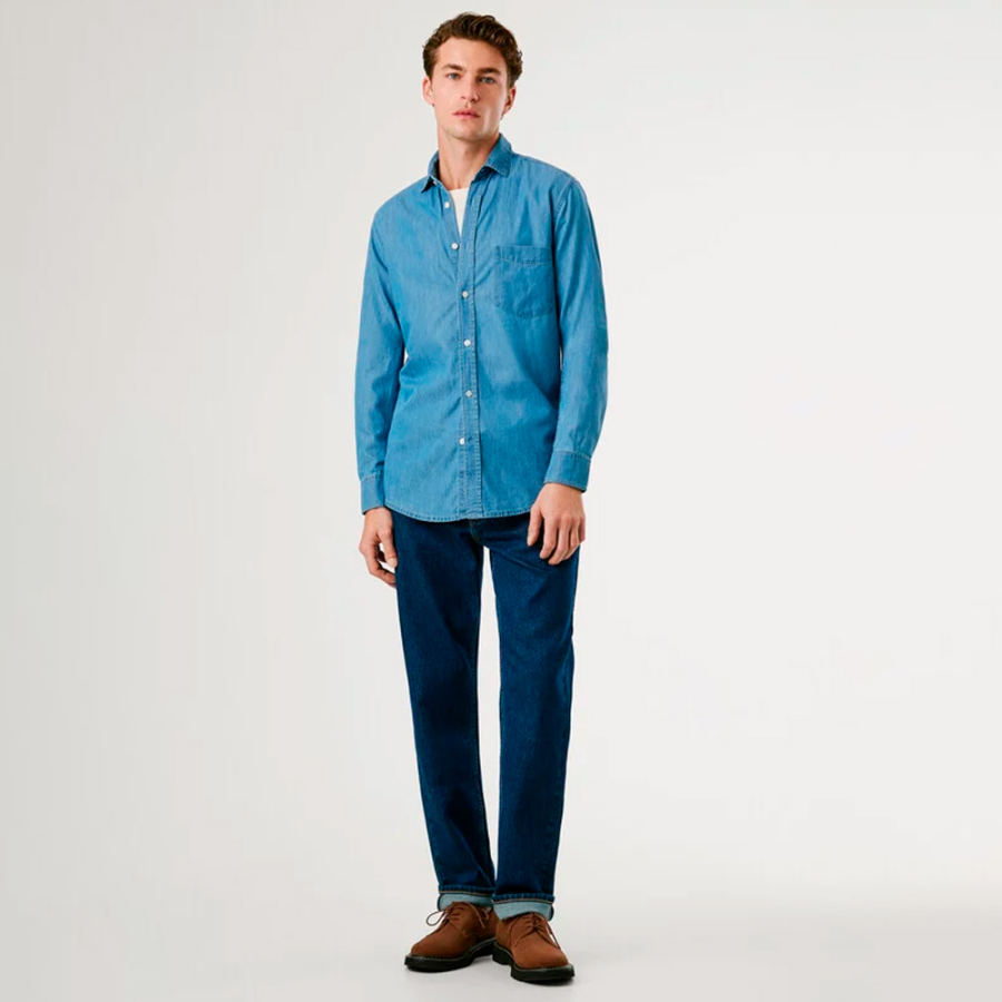 camicia-in-denim-slim-fit