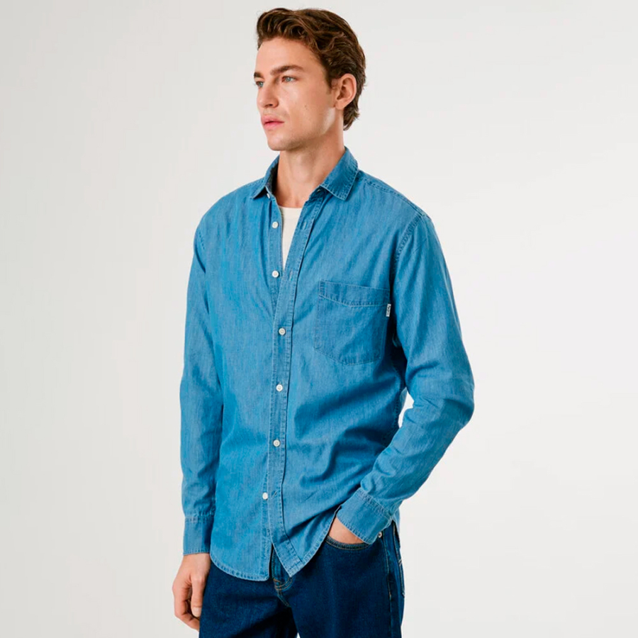 camicia-in-denim-slim-fit