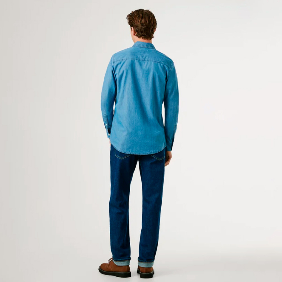 camicia-in-denim-slim-fit