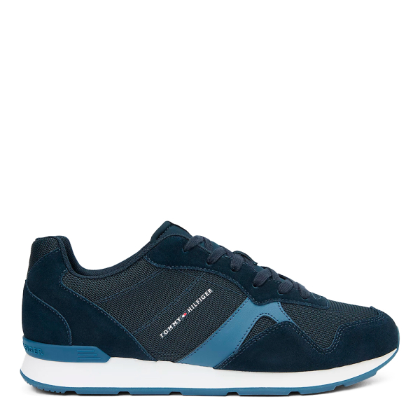 Tommy Hilfiger Baskets en daim avec un mlange de textures - 40 Bleu- Ref 75 €