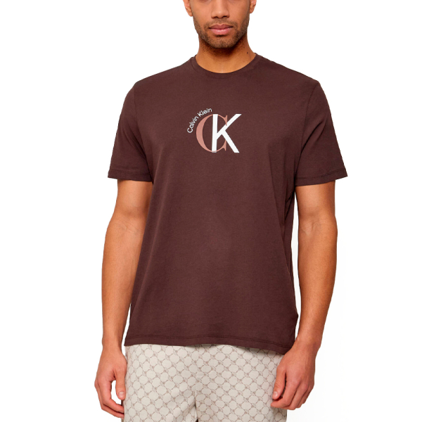 Calvin Klein T-shirts Brun - T-SHIRT MOTIFS BICOLORE - XL - Ref 21 €