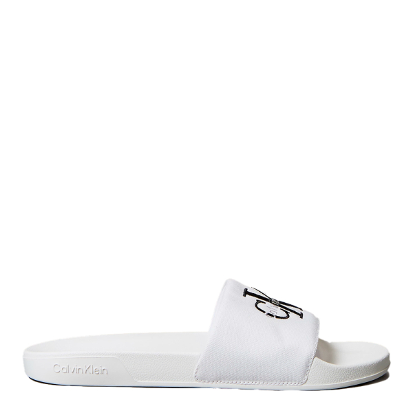 Calvin Klein Tongs en toile avec logo - 45 Blanc- Ref 28 €