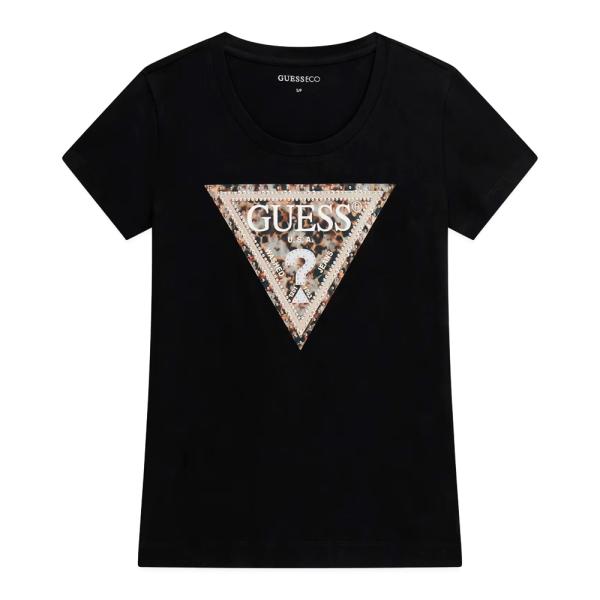 Guess T-shirts hauts et polos Noir - T-shirt avec logo triangulaire - XS - Ref 32 €