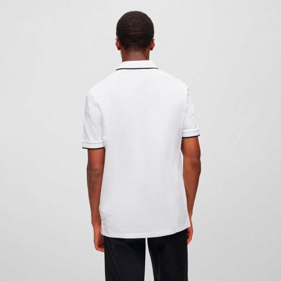 polo-slim-fit-avec-etiquette-logo-rouge