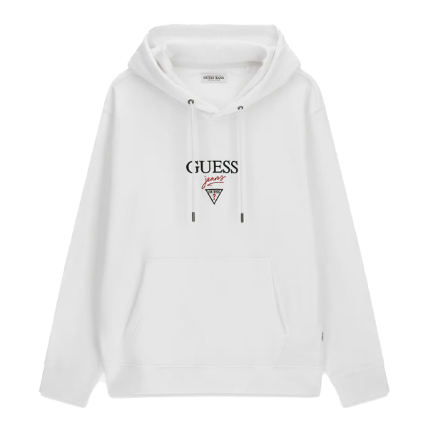 Guess Vestes en maille et pulls Blanc - Sweat capuche avec logo imprim - XL - Ref 55 €