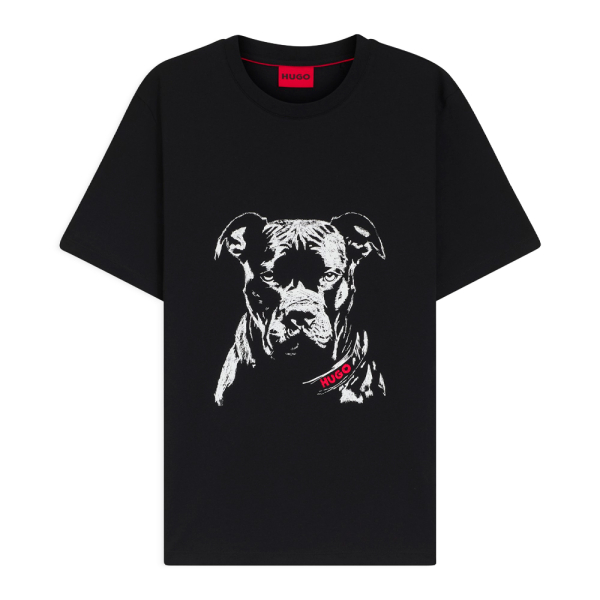 Hugo Boss T-shirts Noir - T-shirt en maille de coton avec illustration de chien - XL - Ref 54 €