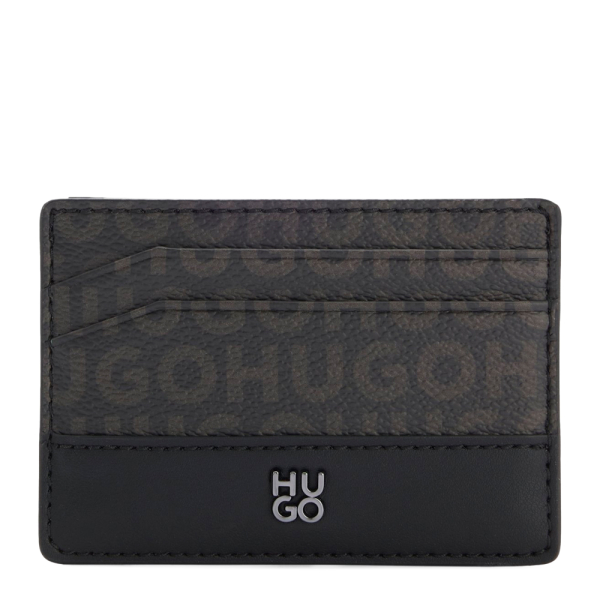 Hugo Boss Porte-cartes avec monogramme et logo imprims - U Noir- Ref 59 €