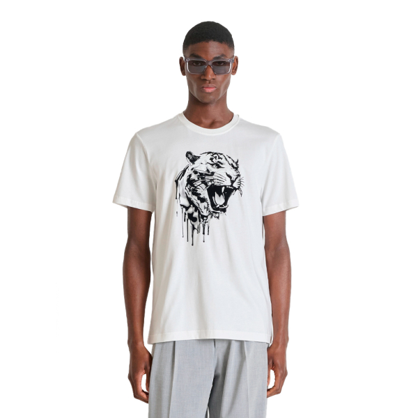 Antony Morato T-shirts Blanc - T-SHIRT COUPE CLASSIQUE AVEC IMPRIM - M - Ref 42 €