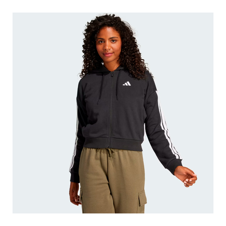 jaqueta-com-capuz-essentials-french-terry-3-stripes