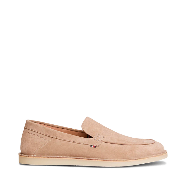 Tommy Hilfiger Mocassins en daim avec logo et surpiqres - 45 Beige- Ref 105 €