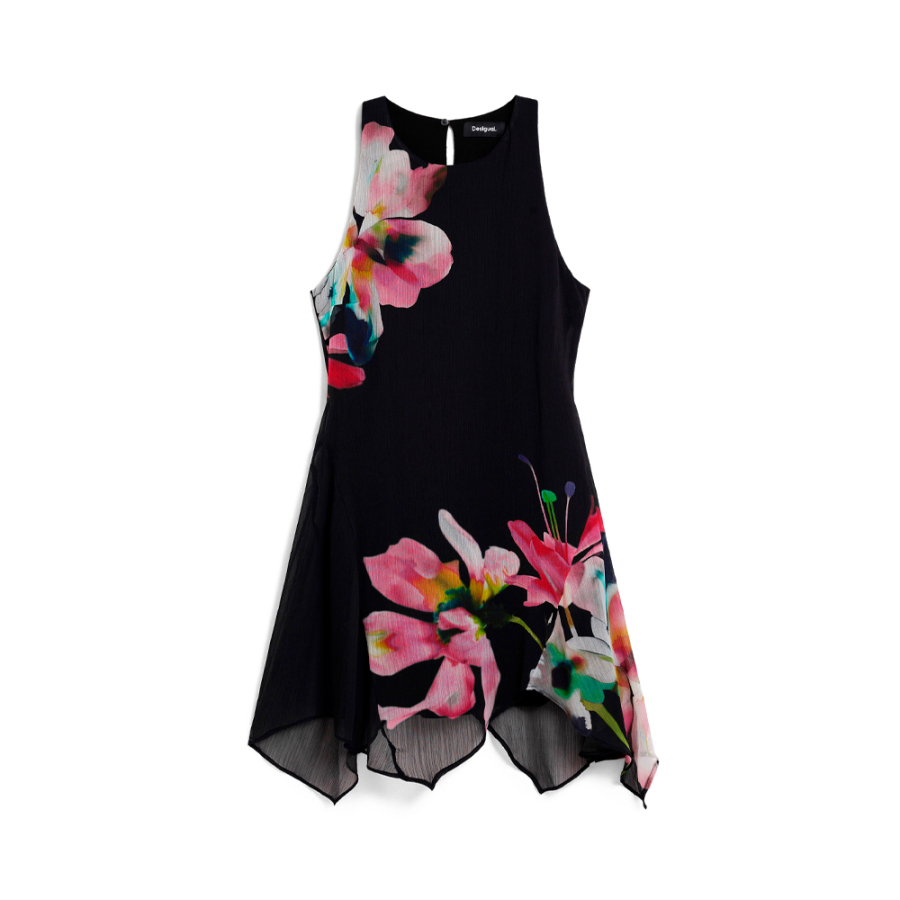 asymmetrical-floral-dress