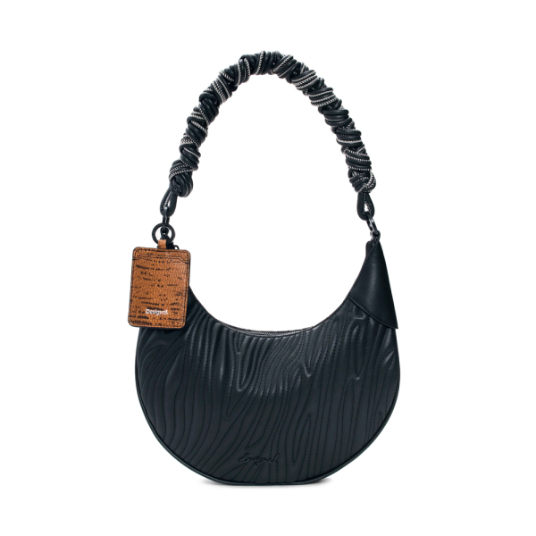 Desigual sac ovale moyen en relief - U Noir- Ref 56 €