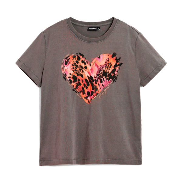 Desigual T-shirts hauts et polos Noir - T-shirt cur de tigre - L - Ref 28 €