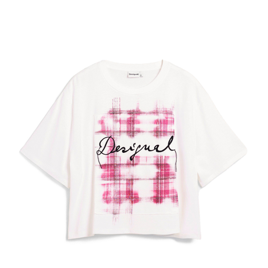 t-shirt-a-logo-a-carreaux t-shirt-a-logo-a-carreaux